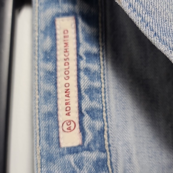 ADRIANO GOLDSCMIED Distressed Light Wash Ex-Boyfriend Denim Shorts Size 28 - Picture 2 of 16